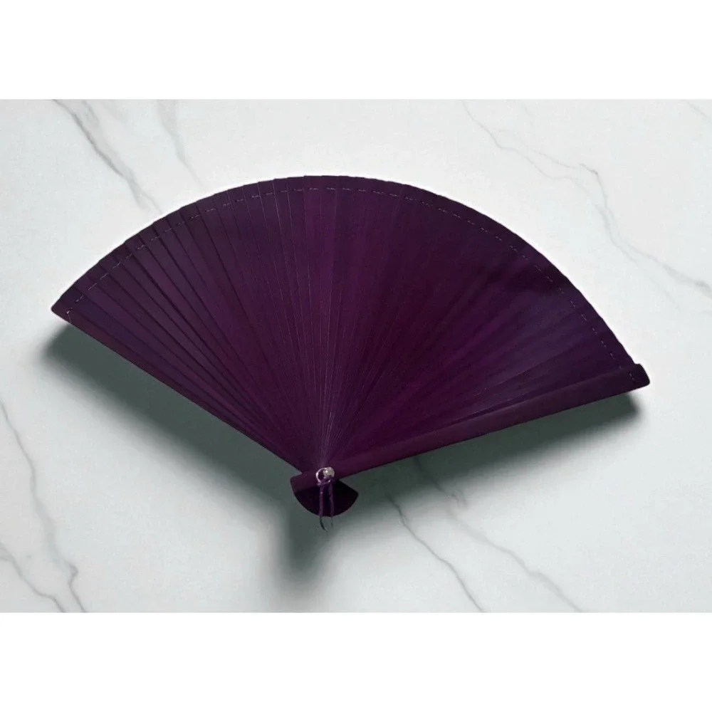 18 x‎ Sandalwood hand fans Laser Cut Various Purple Wedding Party Favor Dance